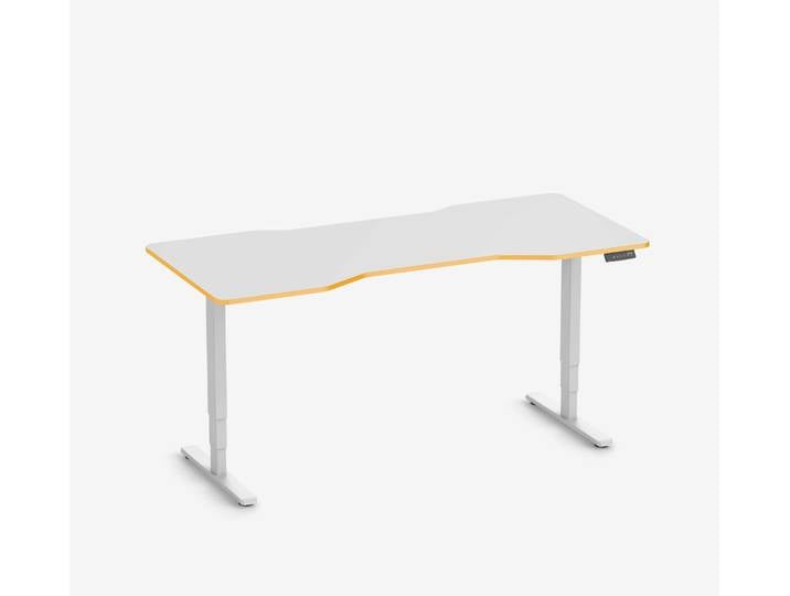 FOKUS Gamingschreibtisch Weiß 180x80 Cockpit Sundown