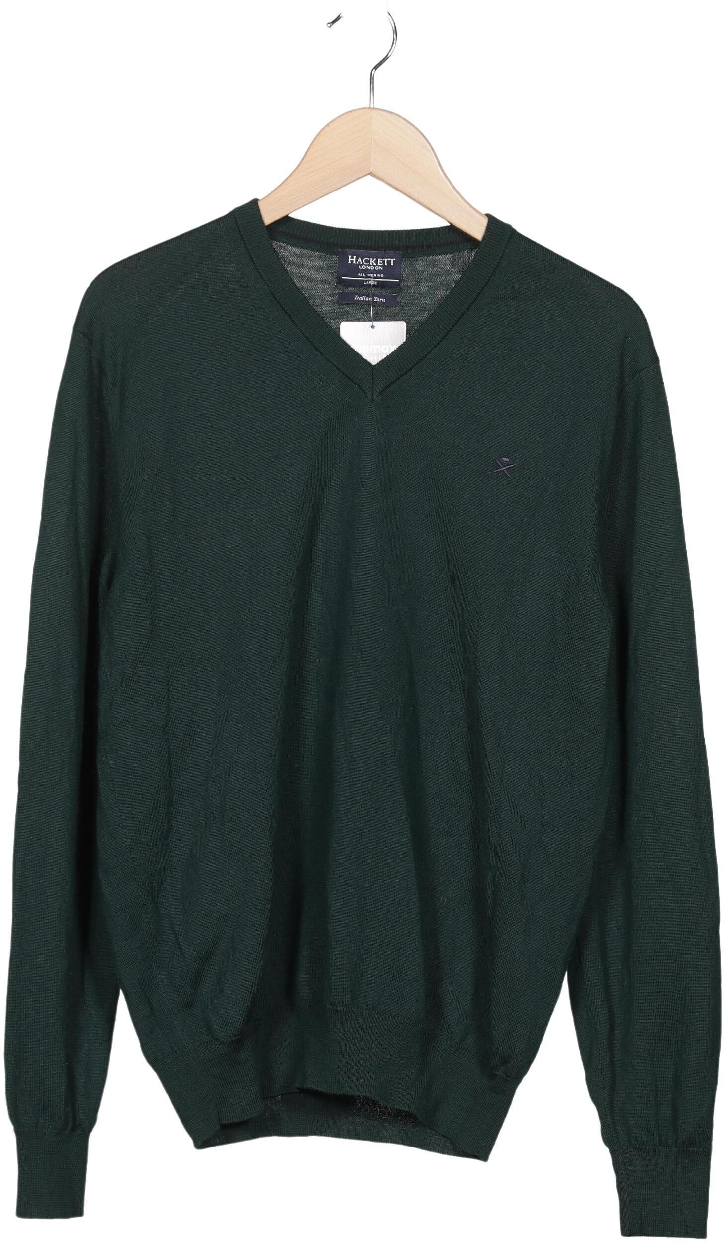 Hackett London Herren Pullover, Grün, Gr. L, Wolle - Second Hand