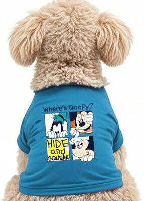 Uplift Essentials Graphic Pet Tee Wheres Goofy Soft & Breathable Short Sleeved T Shirt blue xl