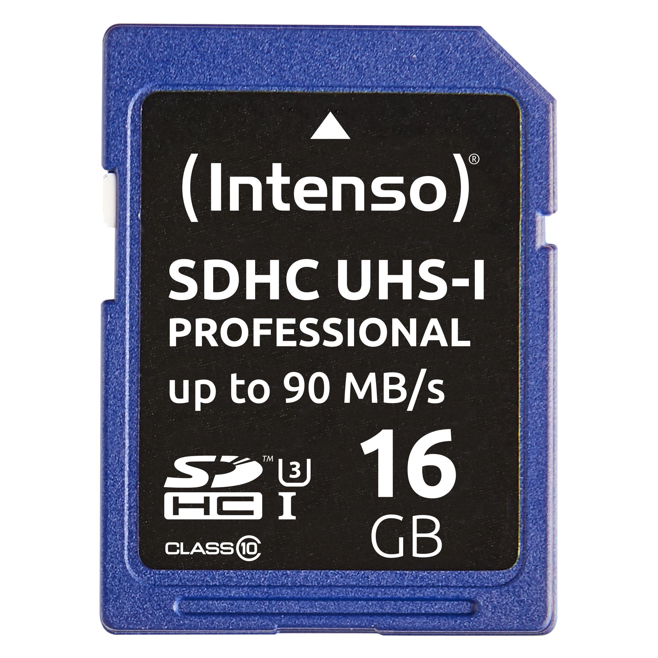 Intenso SDHC Card (16 GB, SDHC, U3, UHS-I) (3431470)