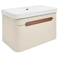 SAT Fusion Waschtisch mit Unterschrank 57,5x43x45 cm Sandbeige matt SATFUSION60BEU