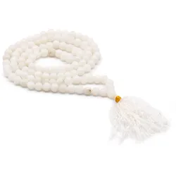 108 Bead Mala - White Quartz