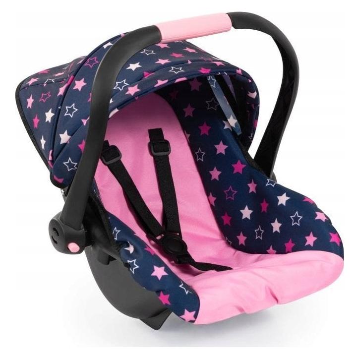 Bayer Design - Poppenautostoeltje met dak, blauw, roze (43795772)