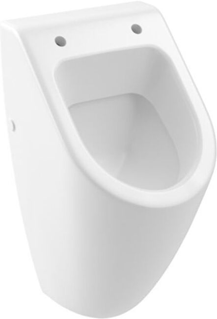 V&B; Urinoir d'aspiration Subway avec couvercle, Stone White C-plus ; Villeroy & Boch (751301RW)