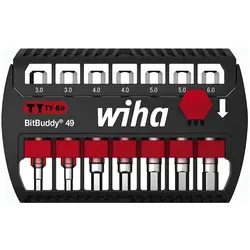 Wiha Bit Set BitBuddy TY-Bit 49 mm Sechskant 7-teiliges Set 1/4 zoll E6,3 - 42114