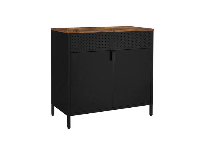 Hansiro Sideboard Aufbewahrungsschrank, Braun, 40x76x80 cm, Kleinmöbel, Kommoden, Sideboards