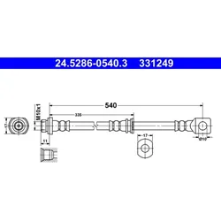 Bremsschlauch ATE 24.5286-0540.3