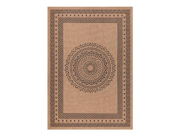 Outdoorteppich Dhaka Typ D Schwarz/Beige/Beige/Schwarz Polyester 140 x 200cm