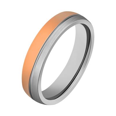Partnerring AKZENT "Inox Duo, langlebig" Gr. 66, silberfarbig58, Fingerringe, Herren, 66, Edelstahl