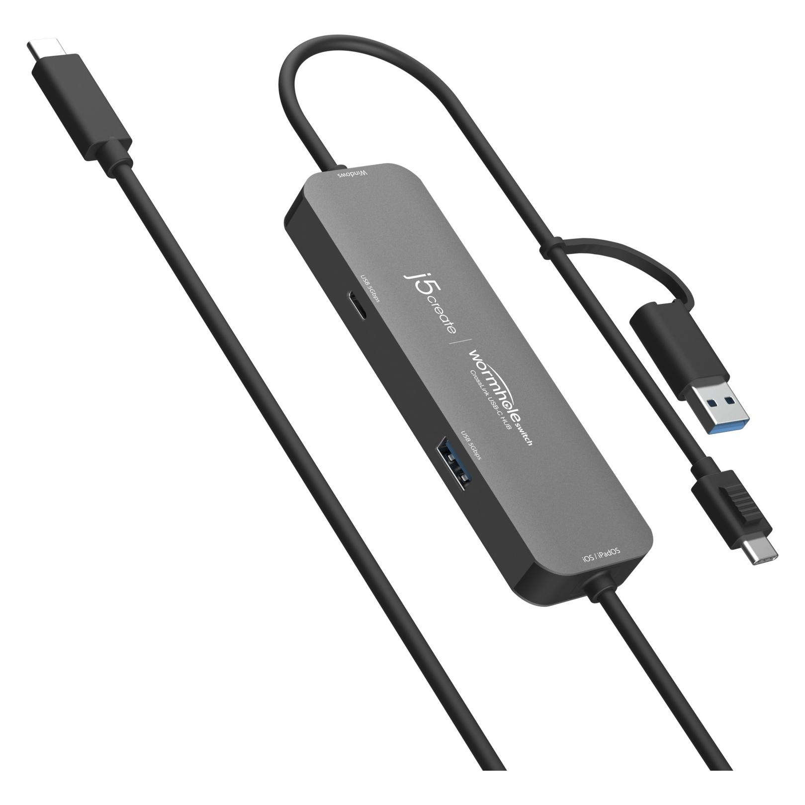 j5Create Wormhole Switch Crosslink USB-C Hub Msd Ns Perp (USB-C, 2 Ports) (JCH422-N)