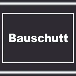 HB-Druck Bauschutt Mülltrennung Schild mit Text waagerecht A6 (105x148mm)