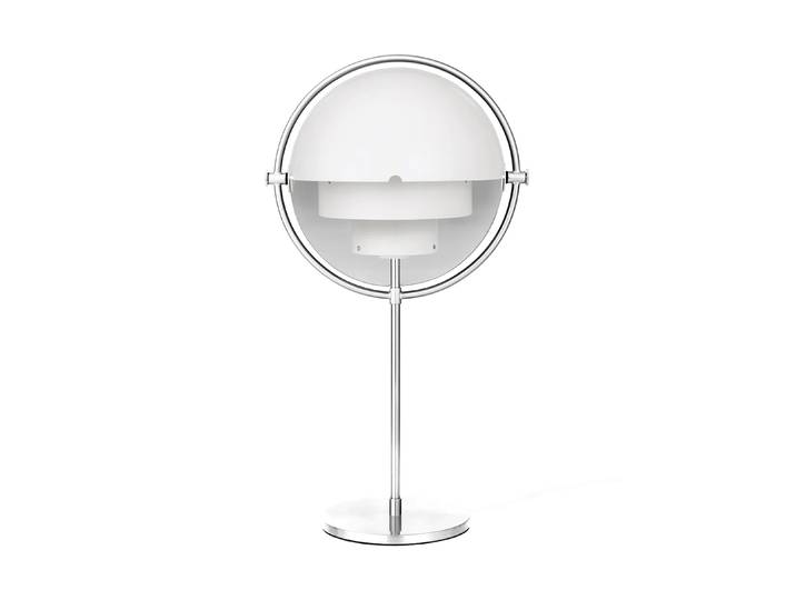 GUBI Lampe de table Multi-Lite Chrome-blanc