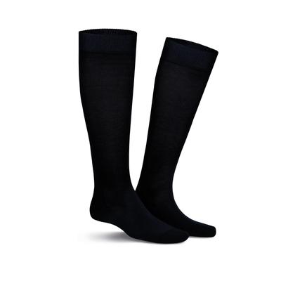 Kniestrümpfe KUNERT "RICHARD", Herren, Gr. 47-50, schwarz (navy), Obermaterial: 98% Baumwolle, 2% Elasthan, normal, Socken Kniestrümpfe, druckfreier Komfortbund