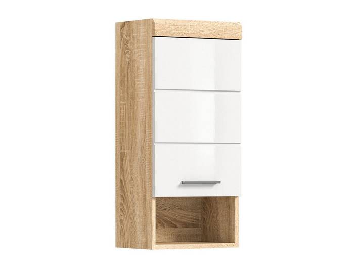 Newroom Hängeschrank Sonoma Eiche hell 37 cm Hängeschrank Sonoma Eiche hell weiß HG TZ Modern Wandschrank Bads...