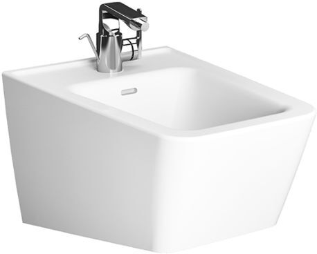 VitrA Equal Wand-Bidet 7246B403-0288 39,5x54cm, Hahnloch mittig/Überlaufschlitz, weiß VC