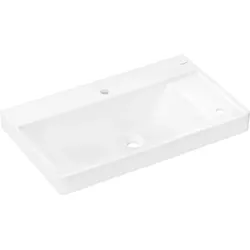 Hansgrohe Xelu Q Waschtisch, weiß, 800x480 mm, wandhängend mit Ablage rechts und 2 Hahnlöchern