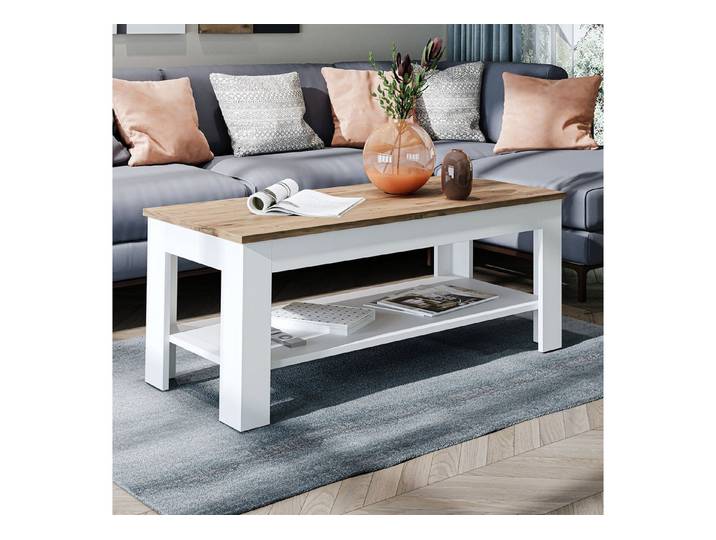 Roomart Wohnzimmertisch Couchtisch HELSINKI mit Ablageboden Wohnzimmertisch Sofatisch modern, Mit unterer Ablage, in zwei Formaten