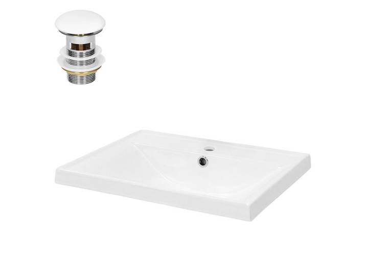 Ml-Design Waschbecken, Weiß, Keramik, 41.5x15.5x51 cm, Badezimmer, Waschbecken & Armaturen, Waschbecken