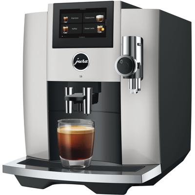 JURA Kaffeevollautomat "15482 S8 (EB)", silber (platin (eb)), B:34,8cm H:28cm T:44,6cm, Kaffeevollautomaten, 27 Spezialitäten, Touch, Sweet Foam & Sirupaufsatz, Kaffeevollautomat