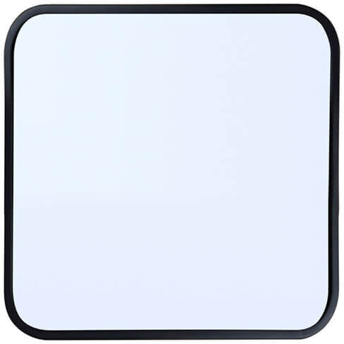 Showerdrape Shoreditch Square Wall Mounted Black Framed 40 x 40cm Bathroom Mirror
