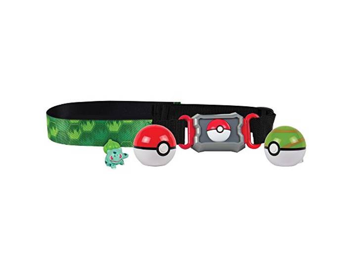 Pokemon Clip N Carry Belt Gras Type Rollenspel Set met Bulbasaur Actiefiguur