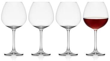 Mikasa Set of 4 Lana Red Wine Balloon Glasses, 23 Oz