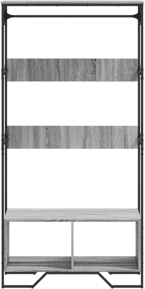 Borough Wharf Amaty Metal Wardrobe Grey Sonoma 90cm W X 50cm D