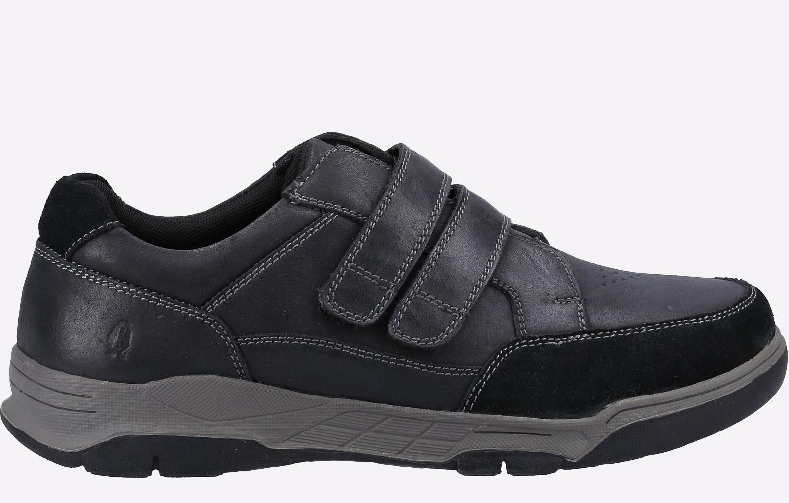 Hush Puppies Fabian Double Strap Leder Herren Schwarze Mokassins