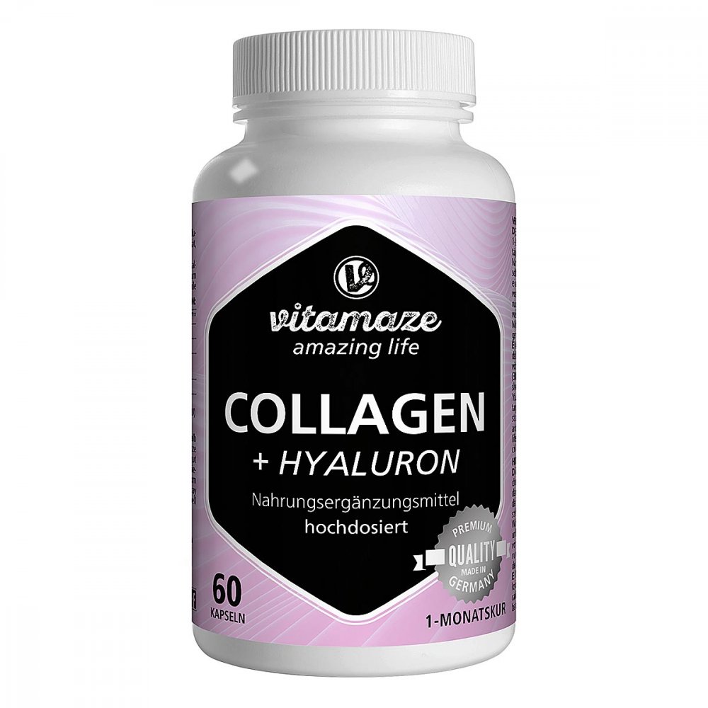 Vitamaze GmbH Collagen 300 mg + Hyaluron 100 mg Kapseln hochdosiert 16018580