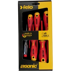 Felo, Schraubenzieher, Serie 400 Ergonic VDE- Schraubendrehersatz 6-tlg.