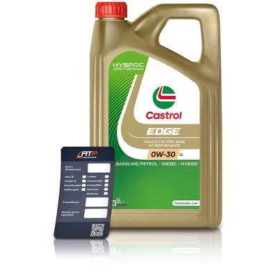 Castrol 5 L EDGE 0W-30 LL + Ölwechsel-Anhänger [Hersteller-Nr. 15FEFC]