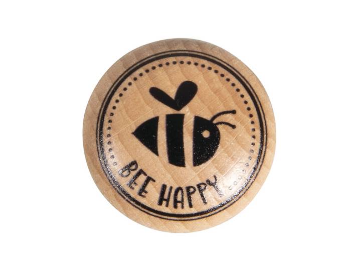 Stempel Bee happy , 3cm ø