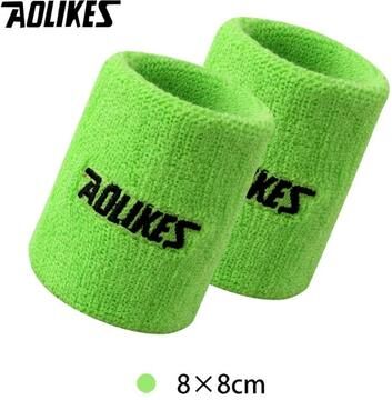Uplifted Finds AOLIKES Terry Cloth Sports Wrist Bands For Sweat Absorption 8cm Green