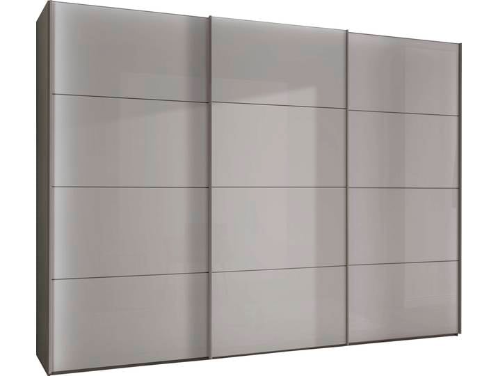 Schwebetürenschrank, Holzwerkstoff, Grau, 295,2×236×67 cm, Mit Schattenfuge, Wiemann