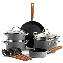 Greenpan Mayflower Pro Pannenset - 10 delig - PFAS-vrij, Pfannenset + Topfset, Grau