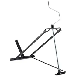 Relaxdays Rasentraktor Hebevorrichtung, 400 kg, Kippvorrichtung Aufsitzmäher, stufenloser Neigungswinkel, Stahl, schwarz