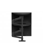 Ergotron LX Dual Stacking Arm Tall Pole Matte Black (45-509-224)