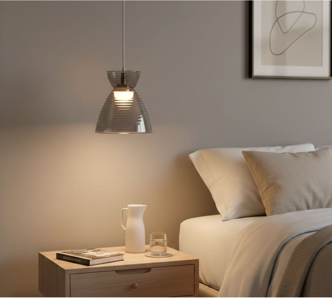 Firstlight 1 - Light Chrome LED Dome Pendant Grey 14.8cm H X 13.8cm W X 13.8cm D
