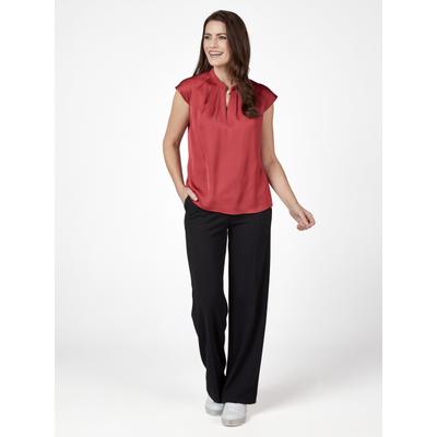 Blusentop "Hermann Lange Blusentop", Damen, Gr. 46, dunkelrot, 100% Polyester, SELECT BY HERMANN LANGE, Blusen Blusentop