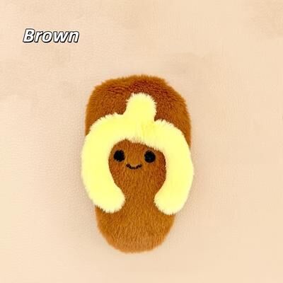 Market Central Simulation Slipper Dog Chew Toy Dental Cleaning Teething Toy For Puppies brown