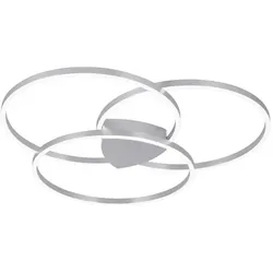 Q SMART HOME LIGHTS LED-Deckenleuchte Q-Kate Alu, Eisen, Stahl & Metall Silber