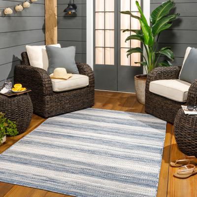 Livabliss Hampton Indoor/ Outdoor Ombre Striped Area Rug