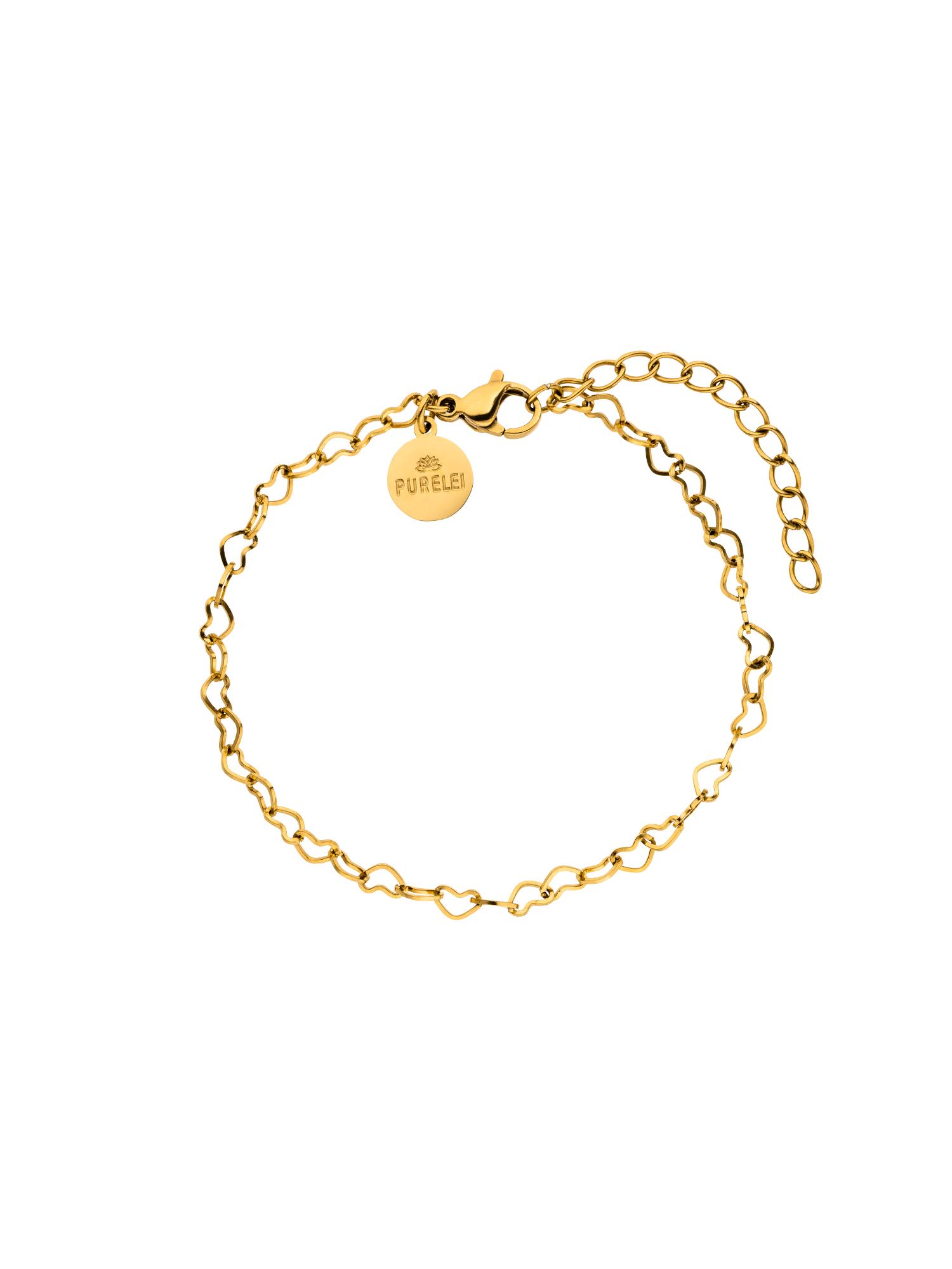 PURELEI Heart Armband, verstellbare Länge