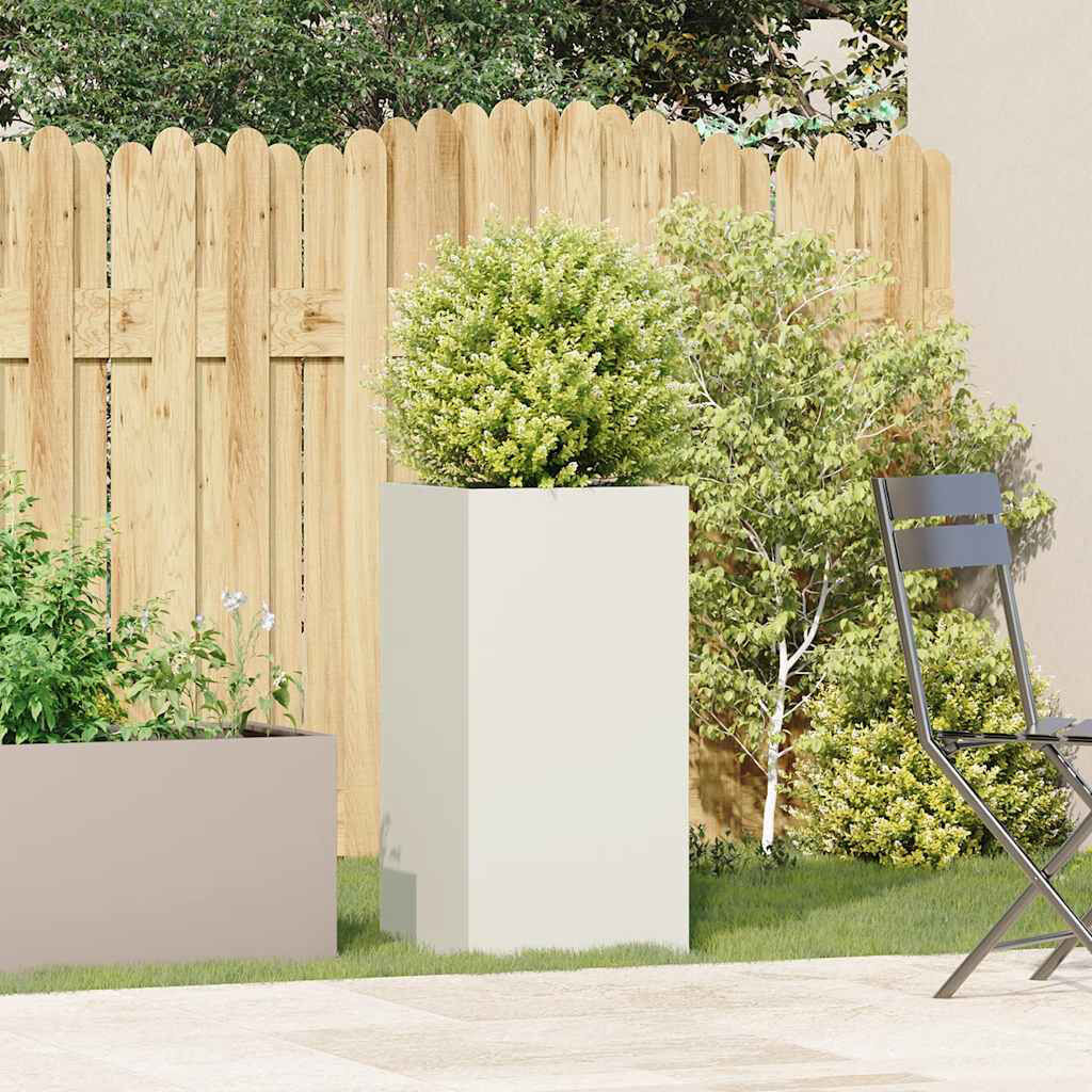 Borough Wharf Outdoor Planter Box White 80cm H X 40cm D