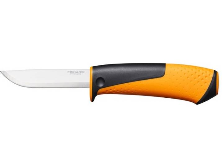 Fiskars 1023618 - Universeel Mes - Ingebouwde Slijper - Roestvrij Staal