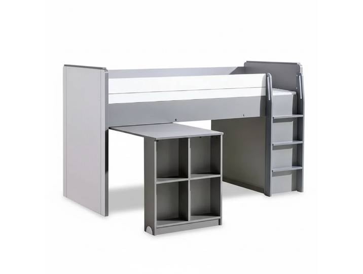 Xlmoebel Kinderbett Hochbett mit Schreibtisch und Schrank für Kinderzimmer Sofort (Hochbett mit Schreibtisch, Hochbett mit Schreibtisch), Hergestellt in Europa