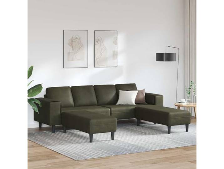 YUTAASU Wohnzimmer Couch 3 STK. Olivegrün Stabile Sperrholz-Basis, eleganter Polyesterbezug, entspannende Schaumkissen, einfacher Aufbau