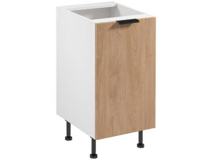 JVmoebel Unterschrank Küchenschrank Weiß-Beige Holz mit praktischem Stauraum (1-St., Unterschrank) Made in Europe