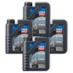 4x Motoröl LIQUI MOLY 1572 Motorbike HD-Classic SAE 50 Street Mineralisch 1 Liter