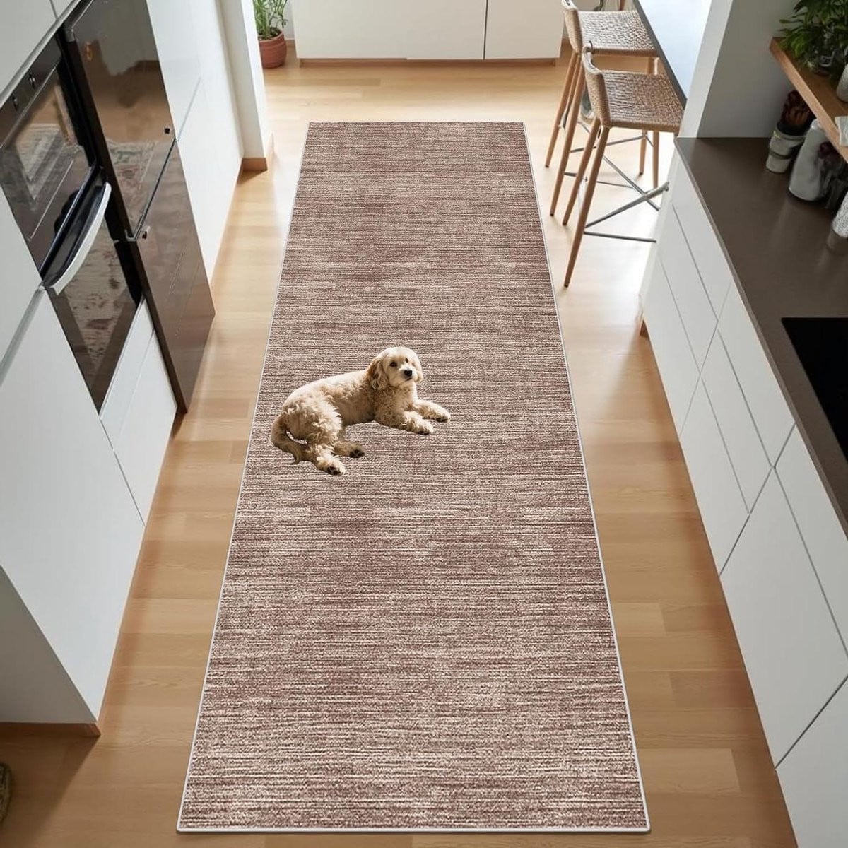 Modern Grijs Gangkleed voor Keuken of Hal - Antislip en Wasbaar - 100 x 180 cm